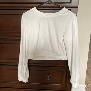 White crop sweater